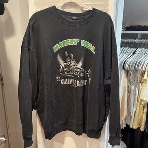 Brandy Melville Black Graphic Sweatshirt